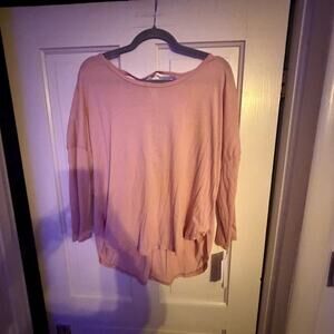 Sage Shirt Women's Large Pink Pull Over Long Sleeve